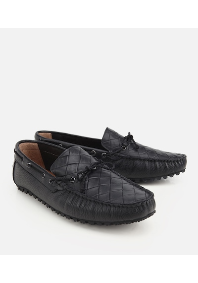 Hotiç Erkek Deri Siyah Kroko Detaylı Günlük Loafer Hotiç Erkek Deri Siyah Kroko Detaylı Günlük Loafer