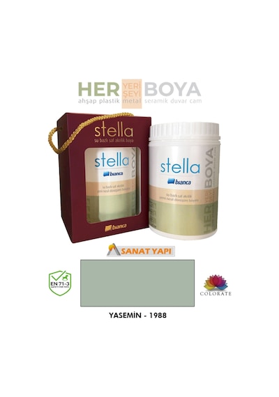Su Bazlı Saf Akrilik Boya 1lt Yasemin Ral 7009