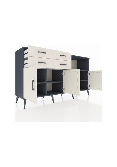 Kronos Konsol 4 Raflı 4 Çekmeceli 4 Kapaklı 176x59x99 Antrasit-ay Antrasit-aytaşı Kronos Konsol 4 Raflı 4 Çekmeceli 4 Kapaklı 176x59x99 Antrasit-ay Antrasit-aytaşı