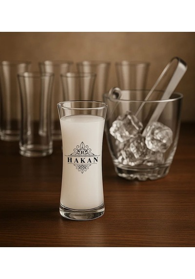 Bk Gift Kişiye Özel 7 Parça Paşabahçe Heybeli Rakı Bardağı Ve Buz Kovası Seti-1, Erkeğe Hediye, Babaya Hediye, Babalar Günü Hediyesi Kobitmeyencom3415