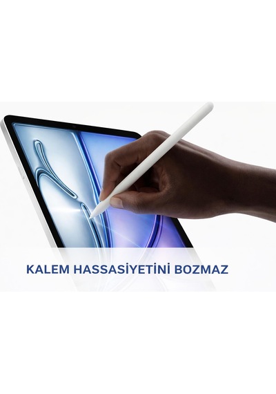 iPad Uyumlu Air 11 2024 Air 6 Tamperli Cam Ekran Koruyucu Kalem Hassasiyetini Bozmaz 9h Sertlik
