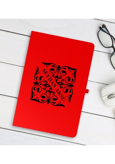 Kişiye Özel İsimli Kırmızı Defter - 10 Kırmızı