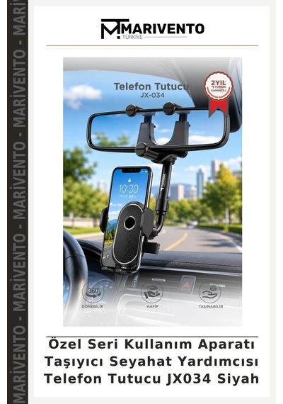 Özel Seri Kullanım Aparatı Taşıyıcı Seyahat Yardımcısı Telefon Tutucu Jx034 Siyah