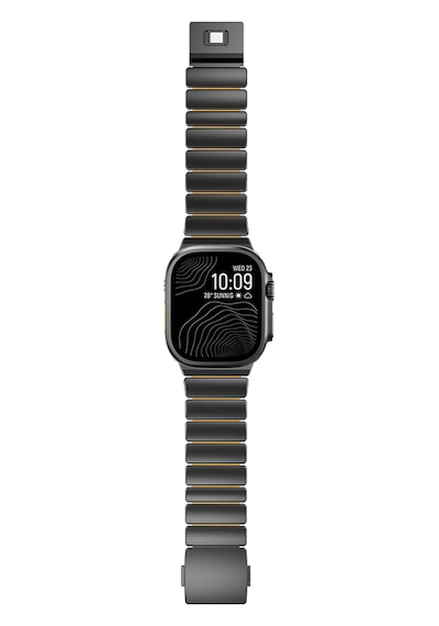 Apple Uyumlu Watch 7 45mm Zore Krd-152 Titanyum Silikon Kordon