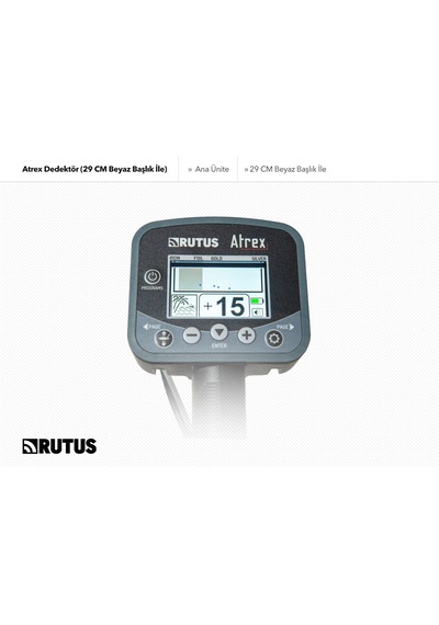 Rutus Atrex Dedektör 29cm Beyaz Başlık İle Metal Dedektörü