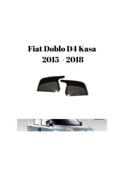 Fiat Doblo D4 Kasa 2015 2016 2017 2018 Uyumlu Yarasa Batman Ayna Kapağı Takımı Parlak Siyah