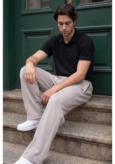 Tommylife Taş Yüzeyi Dokulu Standart Fit Palazzo Erkek Pantolon - 82171 Taş