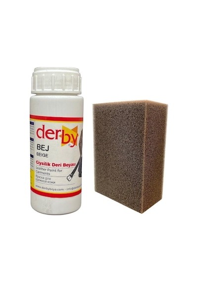 Derby Bej Deri - Mont - Çanta - Kemer - Cüzdan Yenileme Boyası 100 ML Bej