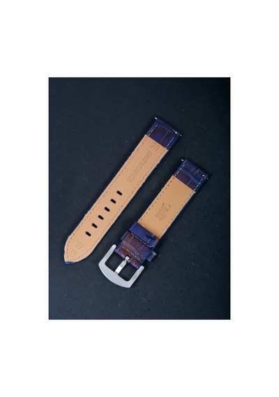 Hakiki Deri 20mm Akıllı Pimli Saat Kordonu Lacivert 86392715