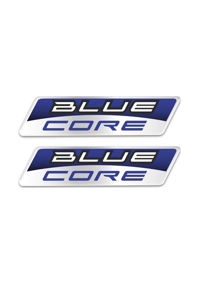 Blue Core 3D Gümüş Sticker