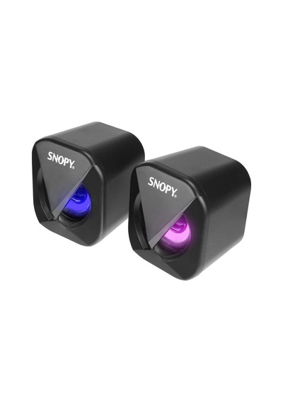 Snopy Sn-83u 2.0 Mini Led Işıklı 2wx2ch Siyah Usb Gaming Speaker Hoparlör