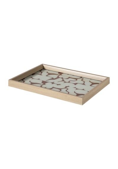 Mudo Home Soft Brown Dekoratif Tepsi 31x42 Cm Bej