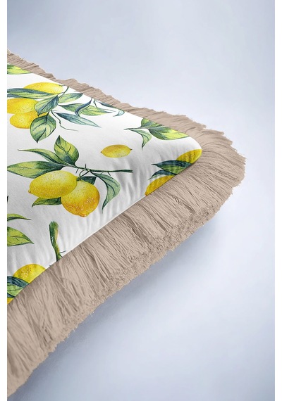 Limon Bahçesi Saçaklı Yastık Kılıfı - Akdeniz Esintisi Modern Yeşil Sarı Püsküllü Kırlent Kılıfı Doğumu Açık Gri Limon Bahçesi Saçaklı Yastık Kılıfı - Akdeniz Esintisi Modern Yeşil Sarı Püsküllü Kırlent Kılıfı Doğumu Açık Gri