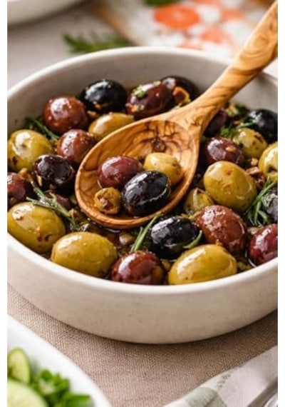 Doğal Zeytin Ağacı, El Yapımı Servis Kaşığı, 23 Cm, Ahşap, Kahverengi, Bpa Free, 1 Adet