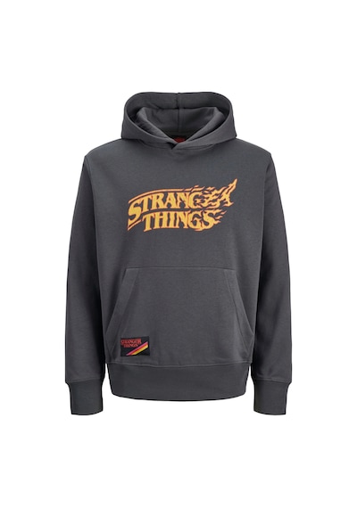 Jack & Jones Jorstranger Things Erkek Sweatshirt Kapşonlu Relaxed Fit 12291655 Asphalt