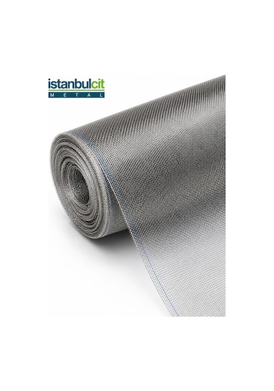 İstanbul Çit Metal 304 Paslanmaz Mesh Elek Teli 200 Mesh 0,05 Mm 1 X 30 Metre Rulo Filtre Süzgeç Eleme Teli Gri