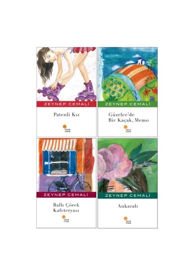 Zeynep Cemali 4 Kitap Set-2 - Patenli Kız - Güzelce'de Bir Kaçak Memo - Ballı Çörek Kafeteryası