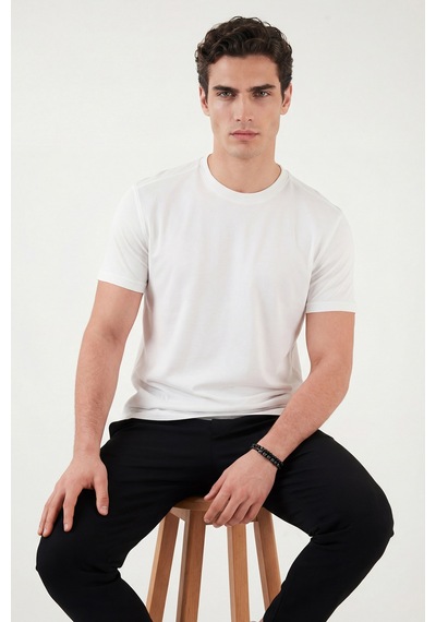 Buratti Erkek T Shirt 5904063 Ekru Ekru