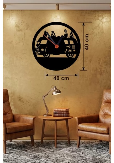 Fitness Motivasyon Tasarım Ahşap Duvar Saati - 40x40 Cm Sporcu Hediyesi Belirtilmemiş