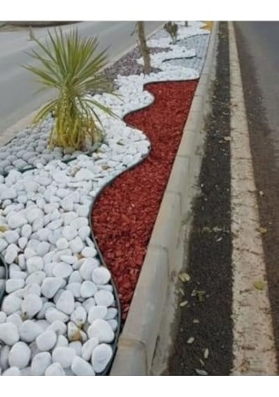 Asenya Beyaz Dolomit Taş 10 Kg 4-6 Cm Dekoratif Taş Bahçe Süs Taşı Doğal Dere Çakıl Taşı