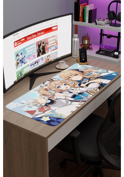 Barbara Genshin Impact Anime Gacha V2 - 90x40 Xxl Gaming Mouse Pad Fare Altlığı