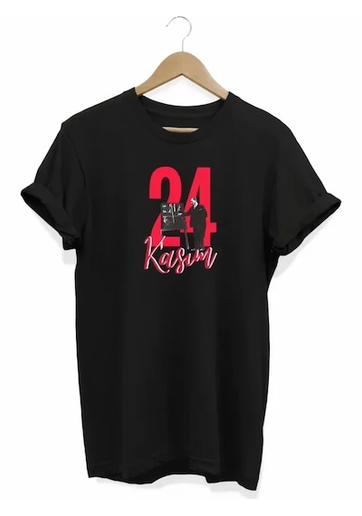 Modi 24 Kasım Öğretmenler Günü Öğretmen Hediyesi Baskılı Oversize T-shirt - Siyah Açık Lacivert - Gri - Siyah