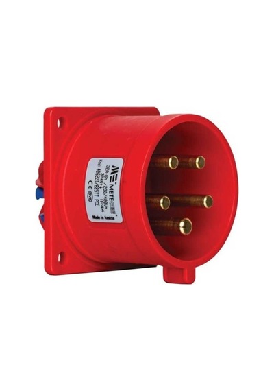 Mete Enerji 406221v 5x32a Ip44 Makine Fişi Düz Vidalı Bağlantılı 380 415 V