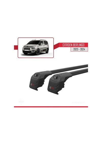 Citroen Berlingo 2023 Ve Sonrası İle Uyumlu Ace-2 Ara Atkı Tavan Barı Siyah