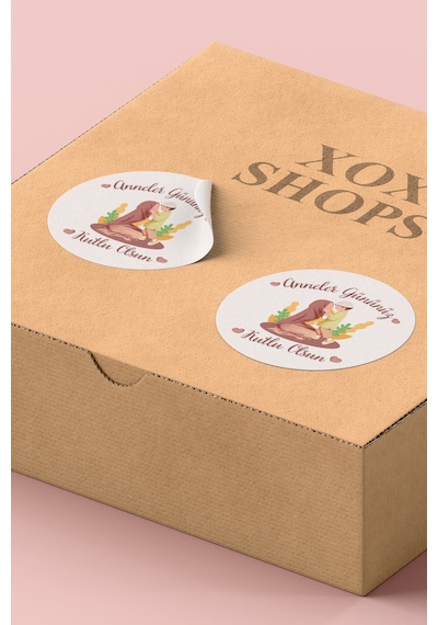 Anneler Gününüz Kutlu Olsun Başörtülü Sticker 3x3cm St2387 Çok Renkli