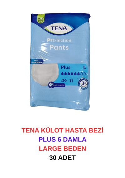 Tena Külot Hasta Bezi Plus 6 Damla Large Beden - 30 Adet L