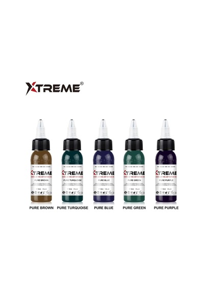 Xtreme Ink Pure Color Set 1 Oz 5 Li Profesyonel Dövme Boyası Seti