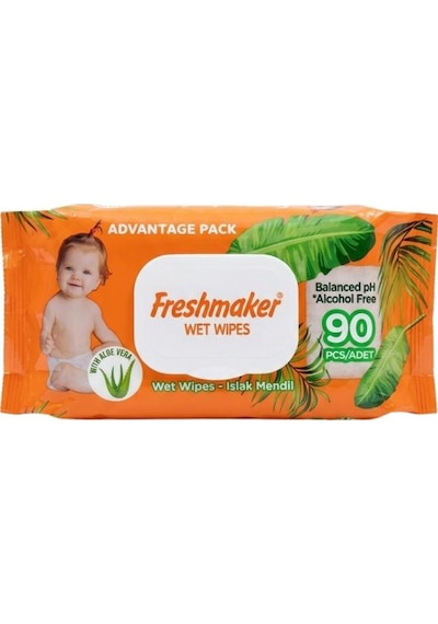 Freshmaker Aloe Vera Özlü Alkolsüz Islak Mendil 90'lı Avantajlı Paket