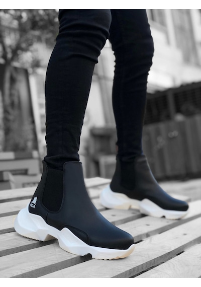 Boa Ba0444 Bağcıksız Rahat Yüksek Taban Siyah Beyaz Taban Erkek Spor Yarım Bilek Bot Çok Renkli Boa Ba0444 Bağcıksız Rahat Yüksek Taban Siyah Beyaz Taban Erkek Spor Yarım Bilek Bot Çok Renkli