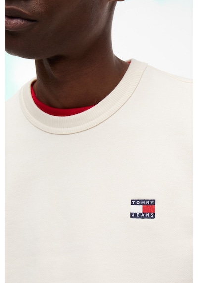 Tommy Jeans Tjm Regular Badge Crew Ext Erkek Sweatshirt-16263 Bej
