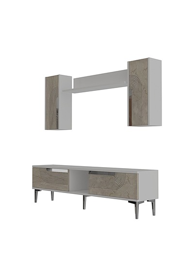 Tvr1502bts Meyra Tv Ünitesi Takımı Beyaz-traverten-silver 150cm