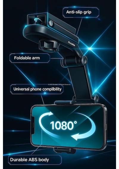 Güneşlik Üzerine Takılan, 1080 Döner Ayarlı, Araç Telefon Tutucu, Universal Evrensel Cep Telefonu Standı, Pasl Diğer