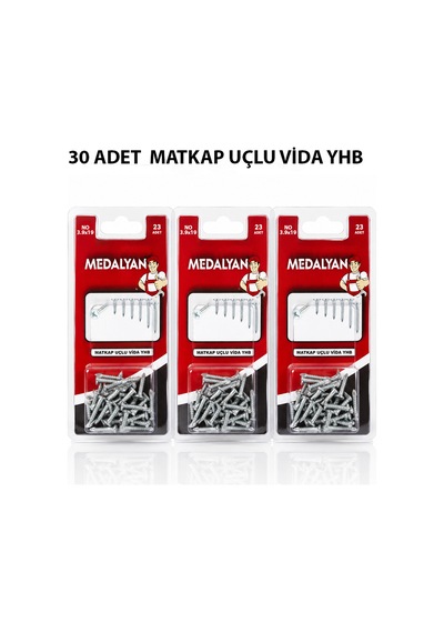 Diyarı Fırsat Matkap Uçlu Vida Yhb 3,9x19 30 Adet 12'li Paket 9 X 19 Cm
