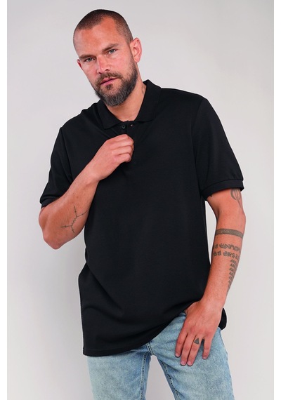 Gabria Polo Yaka Erkek T-shirt Siyah