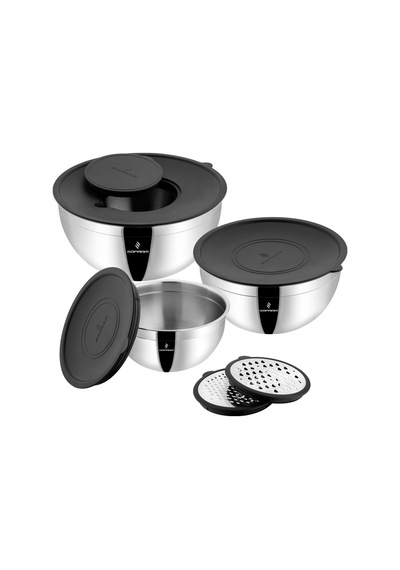 Sofram 9 Parça Saklama Ve Karıştırma Kabı Seti Gümüş