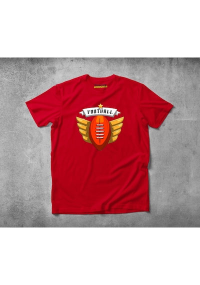 Freeyez Football Unisex Pamuklu Penye T-Shirt Kırmızı