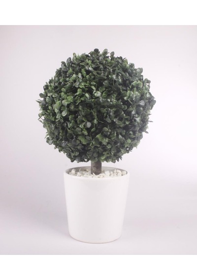 Yapay Ağaç Şimşir Top Tek Toplu 20x35cm Seramik Saksılı