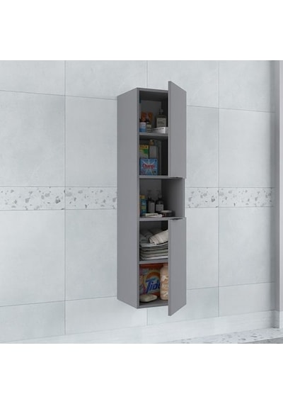 Biani Fix Arya Ve Loft Uyumlu Mat Gri Boy Dolabı Çok Renkli