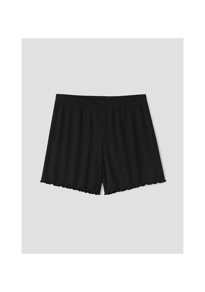 Lcw Dream Siyah Beli Lastikli Kadın Şort Pijama Altı 2'li