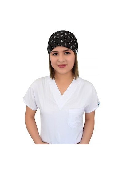 Siyah Çapa Desenli Cerrahi Bone