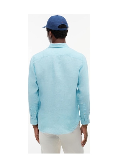 Tommy Hilfiger Pıgment Dyed Lı Solı Erkek Gömlek-16290 Csr Arctic Aqua