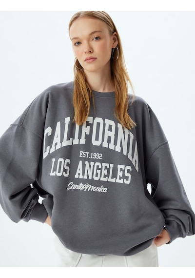 Koton Oversize Sweatshirt Kolej Baskılı Bisiklet Yaka Uzun Kollu Antrasit 5wal10008ık Antrasit Koton Oversize Sweatshirt Kolej Baskılı Bisiklet Yaka Uzun Kollu Antrasit 5wal10008ık Antrasit