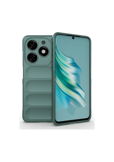 İnfinix Hot 40i Kılıf Esnek Tpu Oyuklu Arka Yüzey Tasarımlı Tchs Etnik Silikon Kapak - Lacivert Lacivert