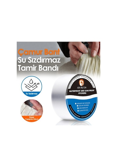 Tamir Bandı Ultra Güçlü Çamur Bant Sızdırmaz Tamir Çatlak Bant