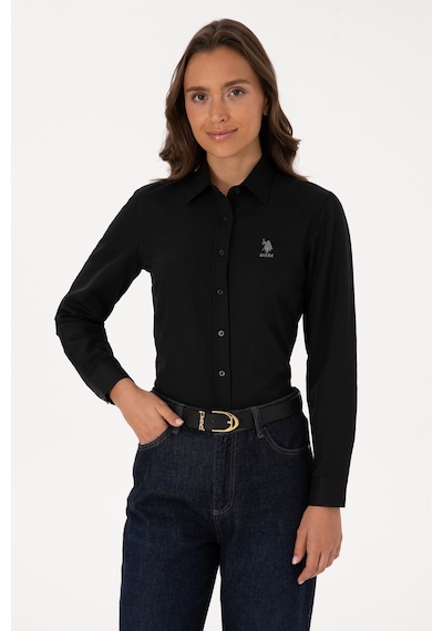U.s. Polo Assn. Kadın Siyah Gömlek Basic 50307990-vr046 Siyah