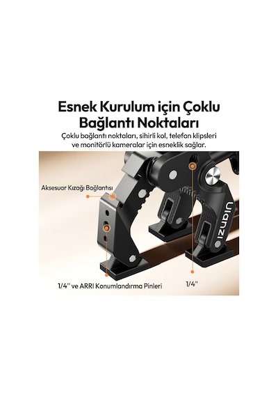 Ulanzi Co78 Super Clamp Two-section Magic Arm Kit - C083 Siyah